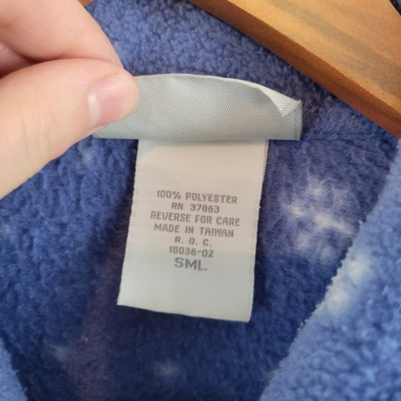 Vintage Blair Fleece Jacket‎ Mountains Winter Graphic Blue Size SML Medium - Picture 5 of 10